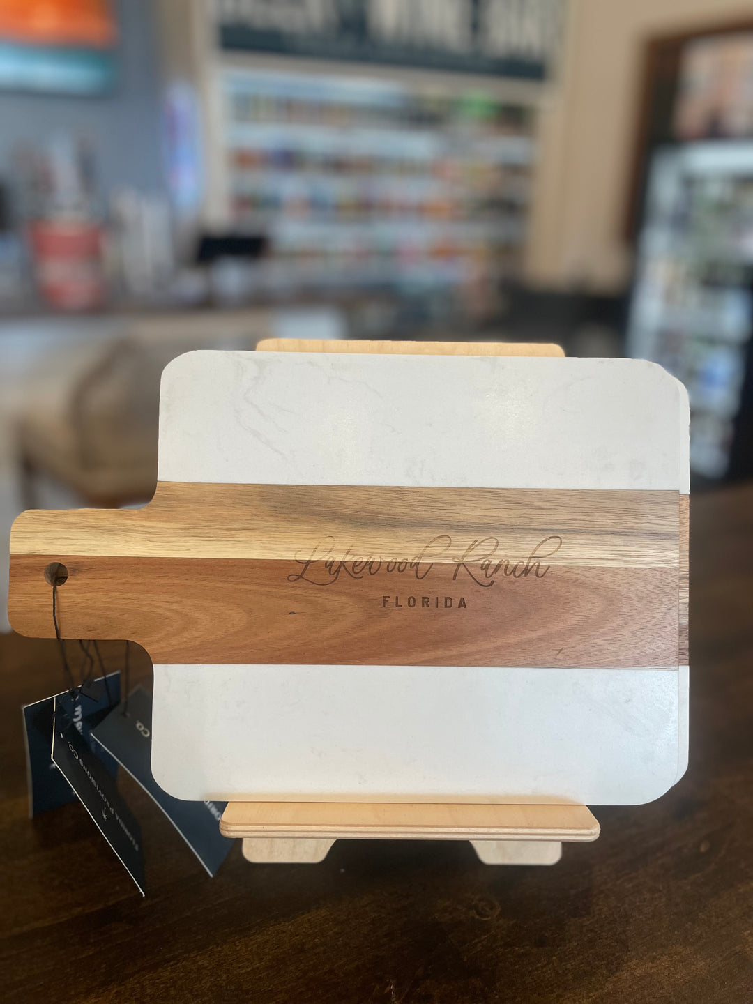Lakewood Ranch Marble and Acacia Wood Serving Board