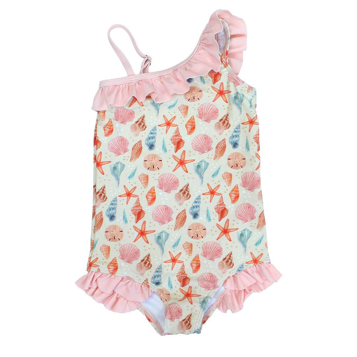 Sandy Seashells Girls Swimsuit