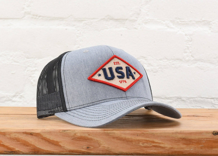 USA Gold Patriot Snapback Hat: Caramel- Yupoong 6606