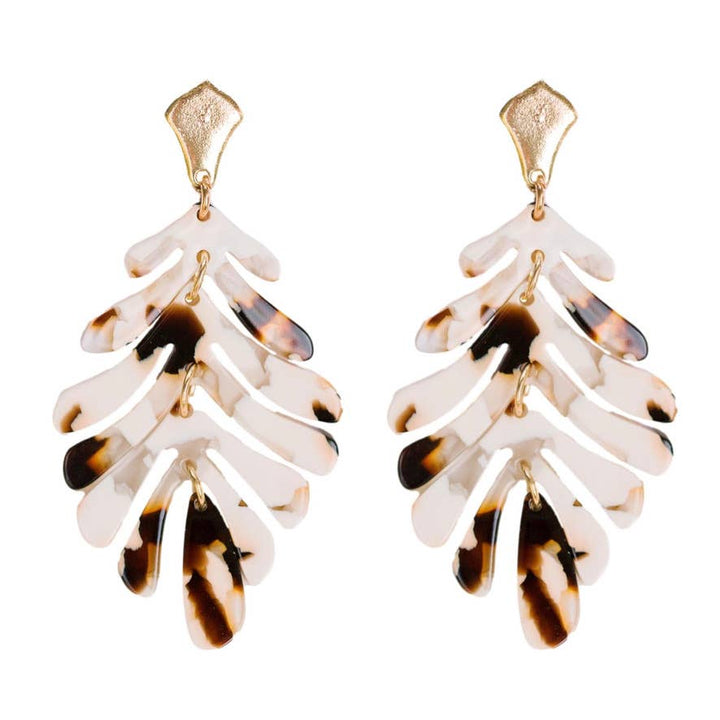 Cocoa Petite Palm Drop Earrings