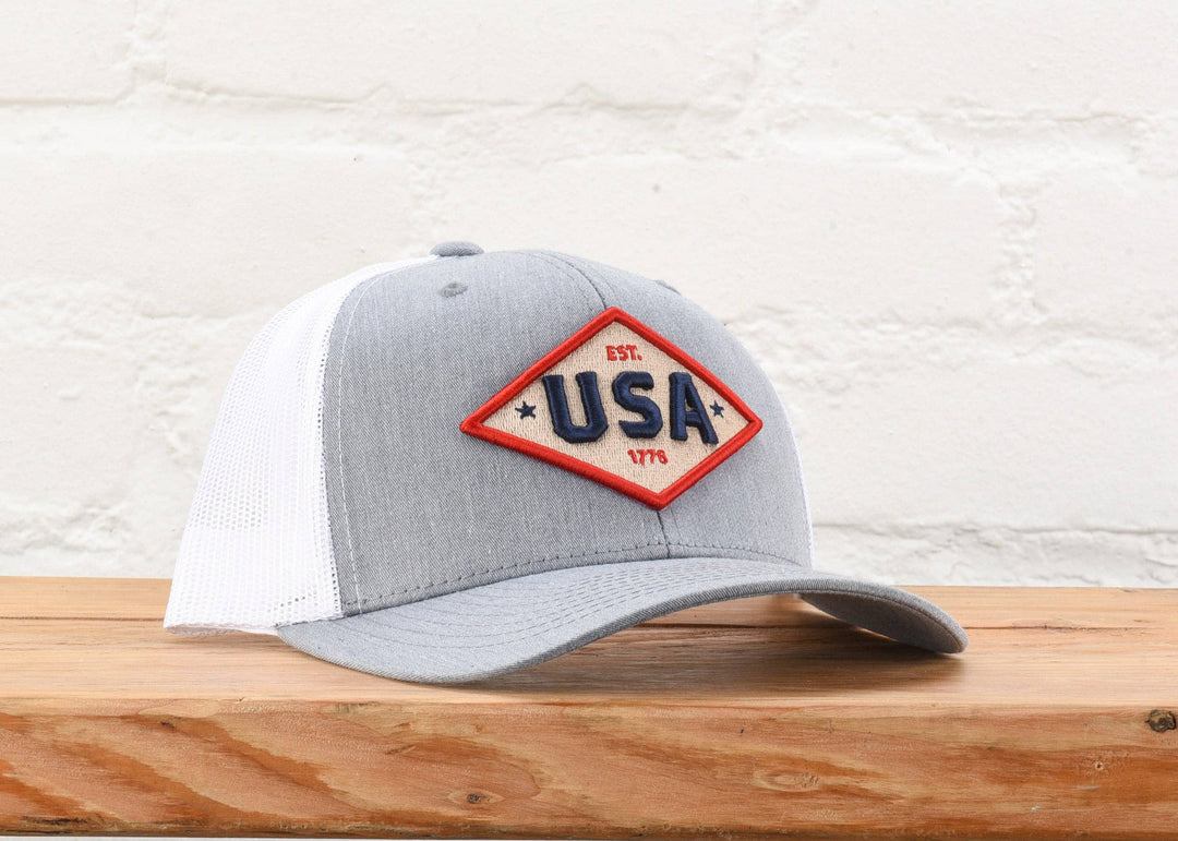 USA Gold Patriot Snapback Hat: Caramel- Yupoong 6606