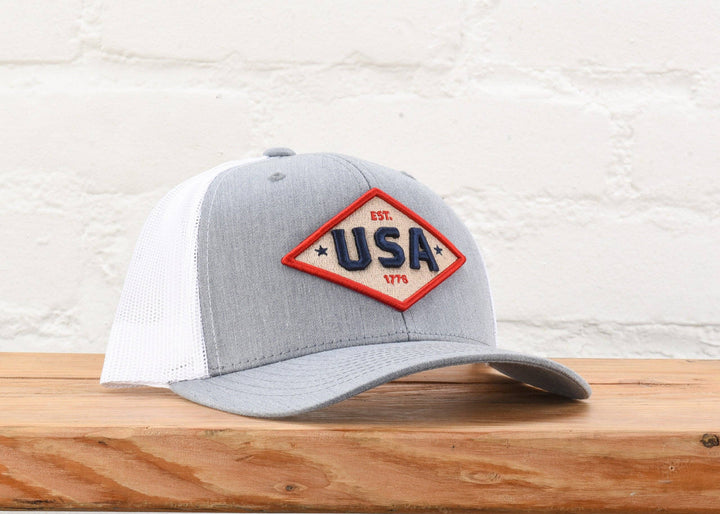 USA Gold Patriot Snapback Hat: Caramel- Yupoong 6606