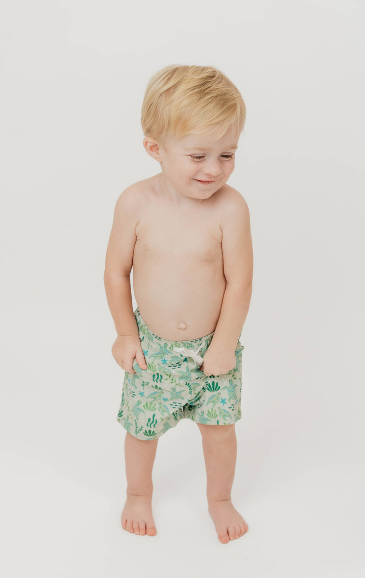 Save the Sea Turtles Boys Swim Trunks