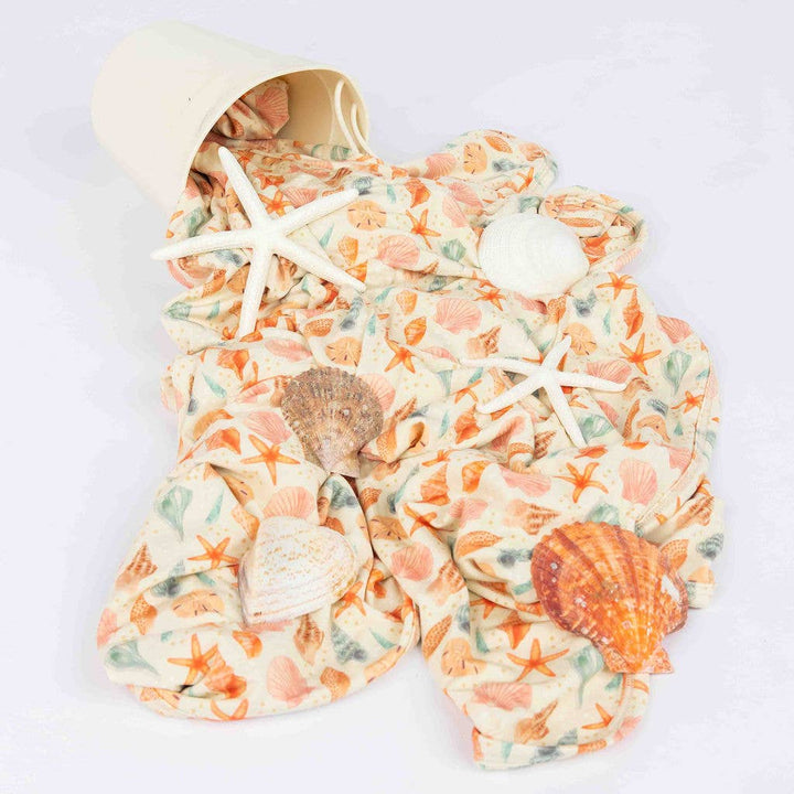 Sandy Seashells Luxury Bamboo Blanket