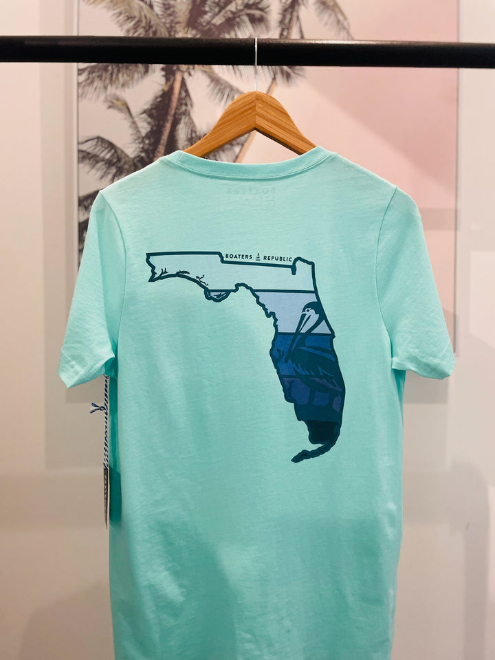 Fl Pelican Pima Cotton S/S - Seafoam