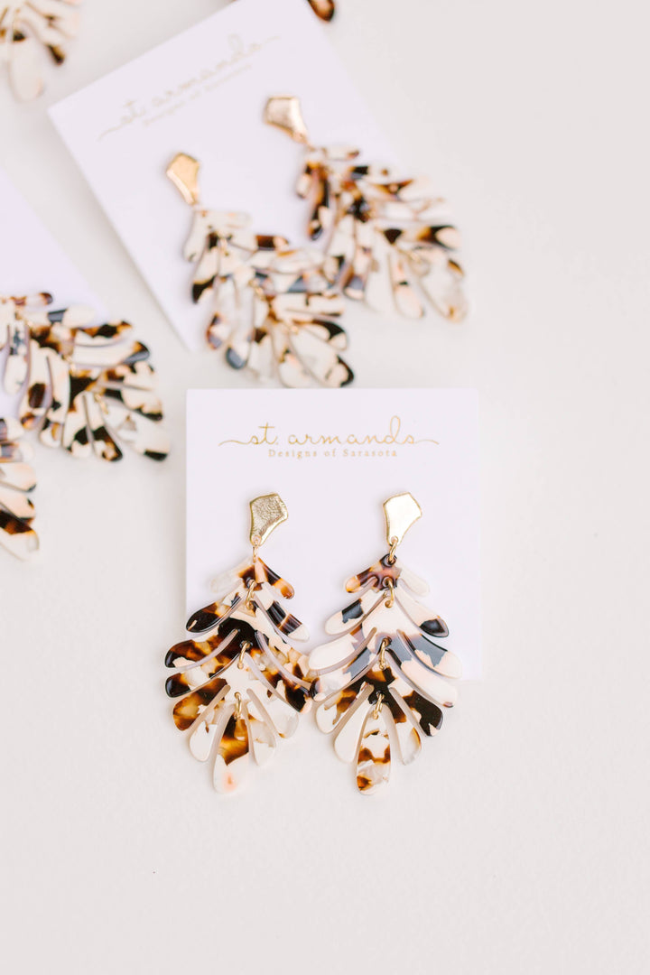 Cocoa Petite Palm Drop Earrings