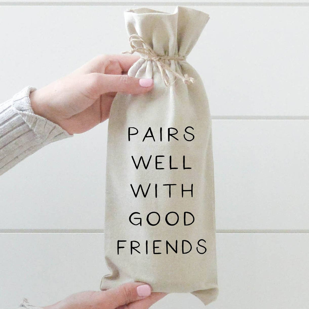 Pairs Well Wine Bag: Natural Cotton/Linen