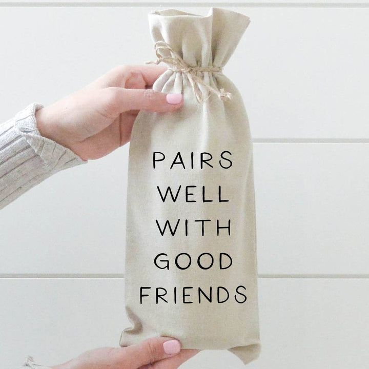 Pairs Well Wine Bag: Natural Cotton/Linen