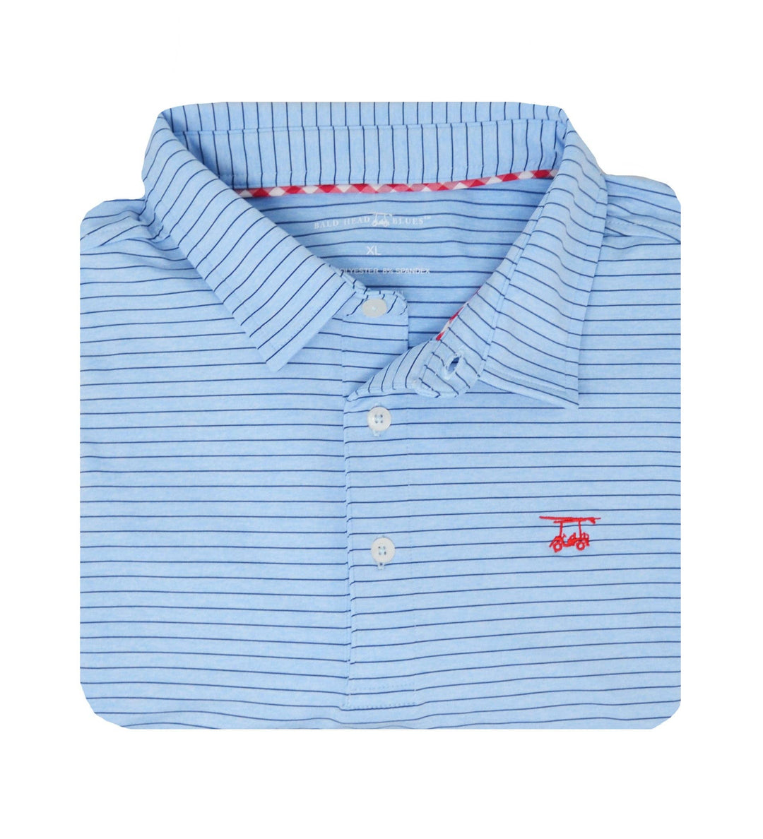 Albatross Polo - Heather Bell w/ Navy Pinstripes/Light Blue & Navy