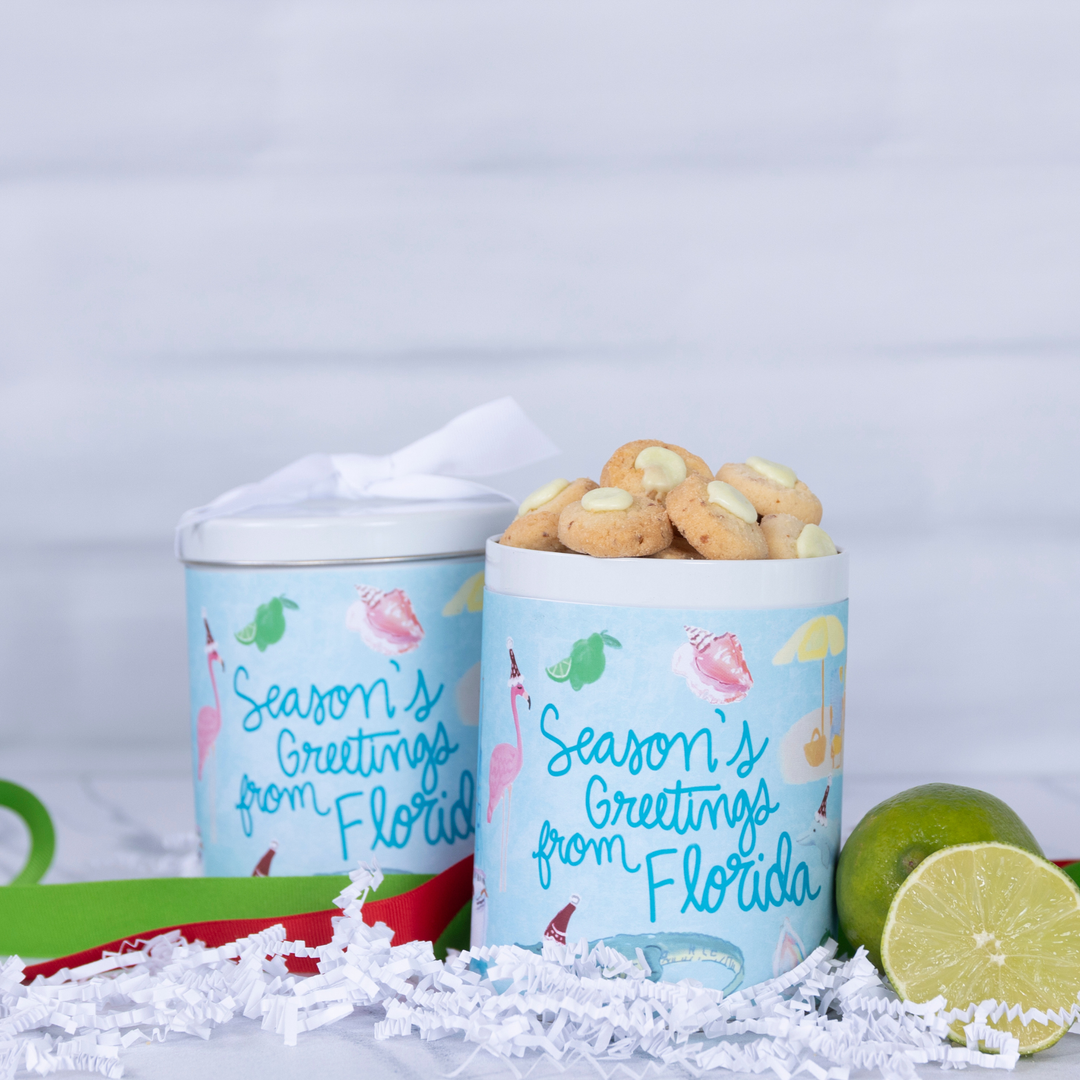 Florida Holiday Tin: Key Lime Shortbread Cookies