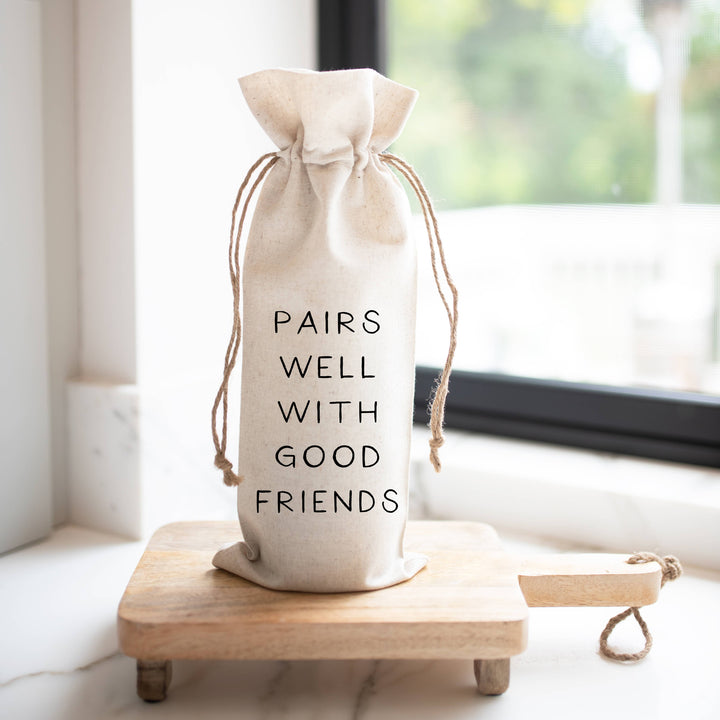 Pairs Well Wine Bag: Natural Cotton/Linen
