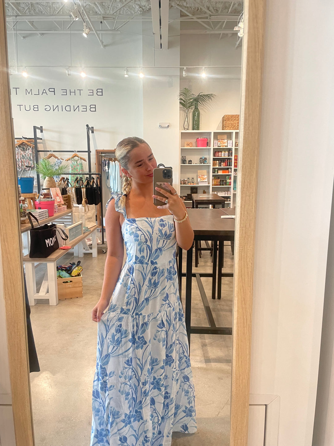 The Côte d’Azur - Resort Dress with Ruffle Straps: Blue