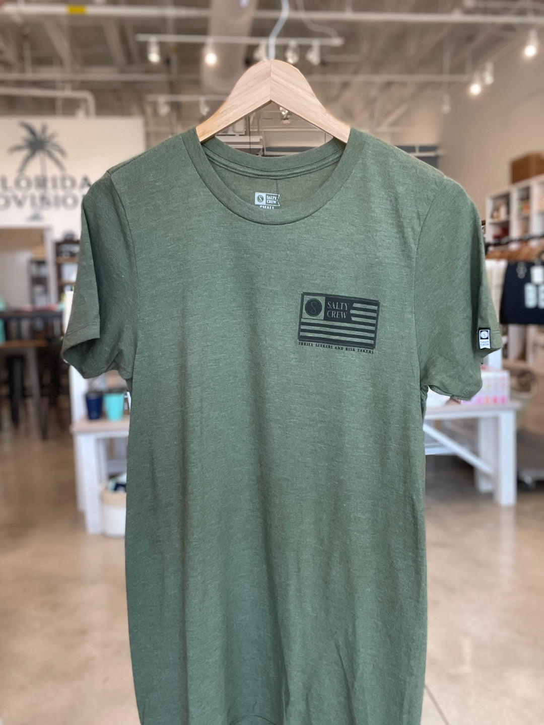 Freedom Flag Grey Classic S/S - Forest Heather