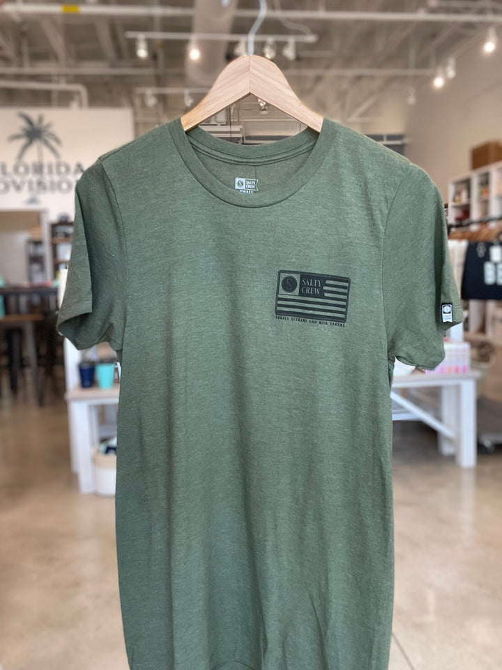 Freedom Flag Grey Classic S/S - Forest Heather