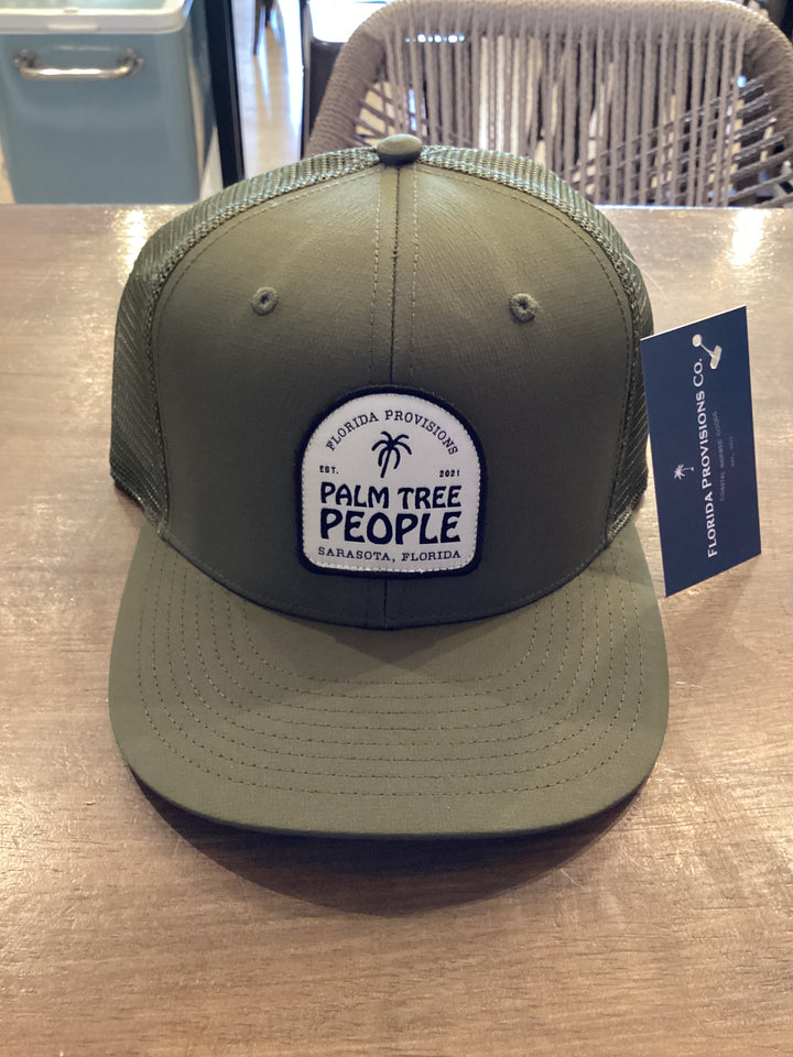 Palm Tree People Hat - Olive