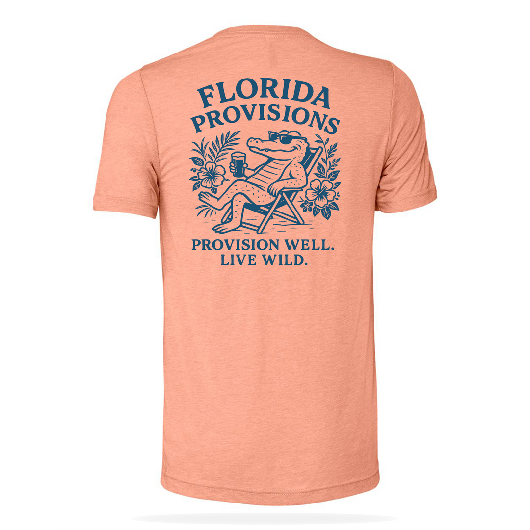 Beach Chair Gator S/S Tee - Coral
