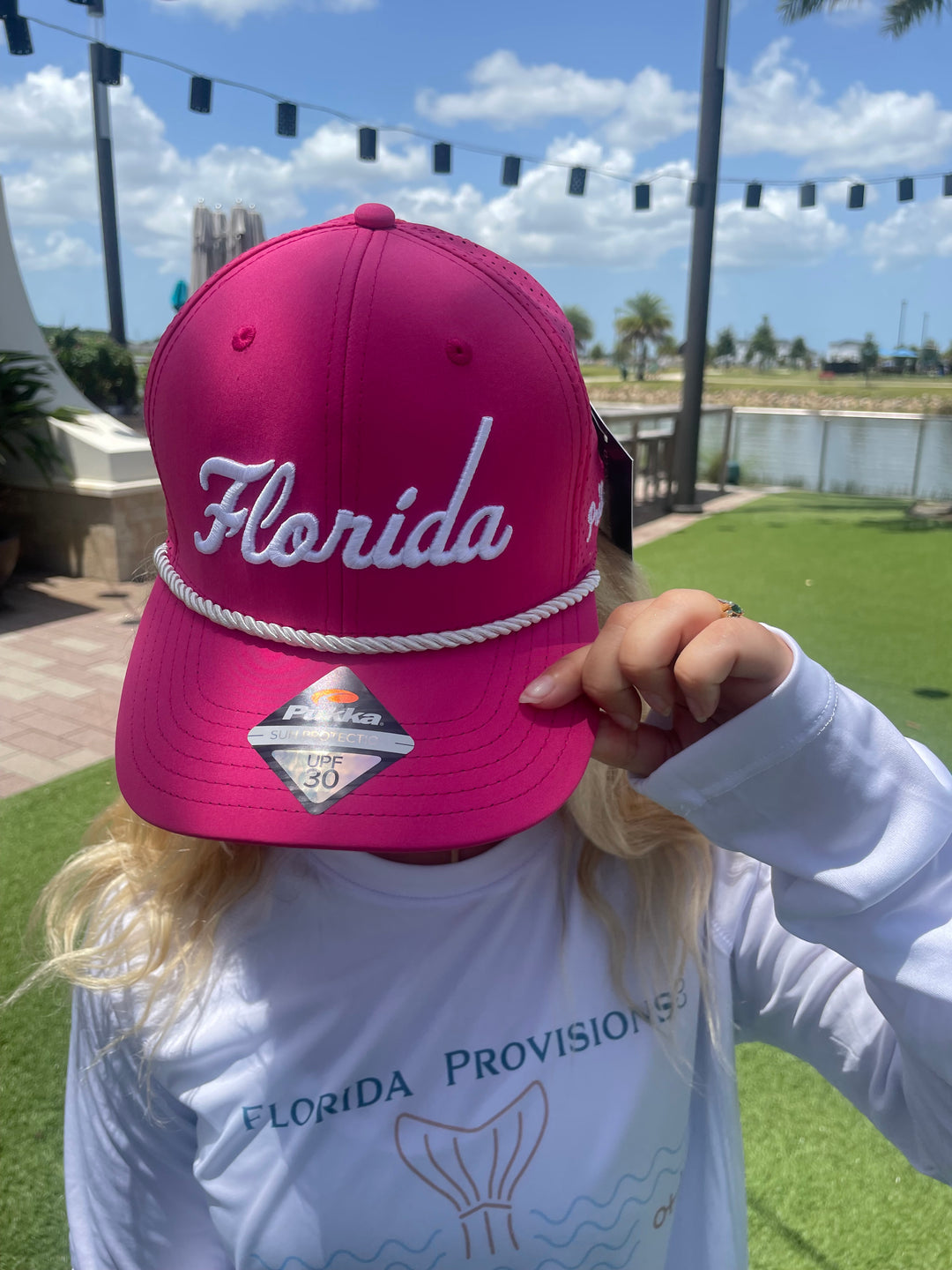 Florida ProV rope hat/ hot pink