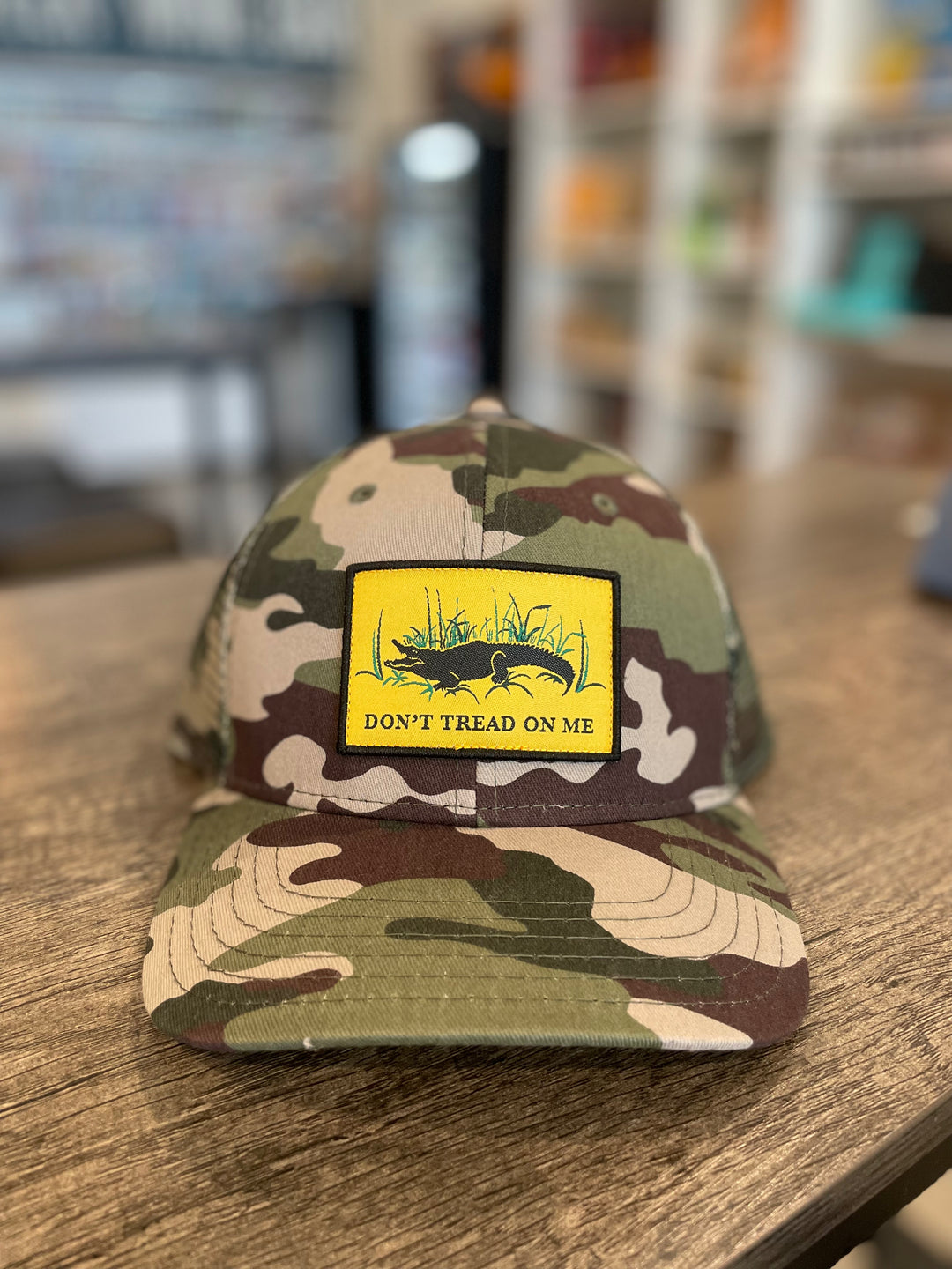 Don’t Tread on Me Low Crown Army Camo Trucker