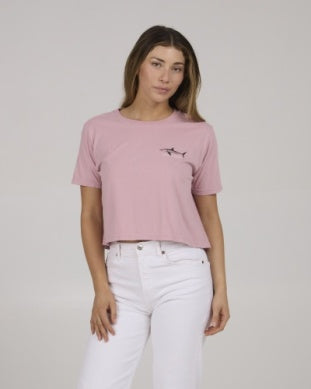 Brother Bruce Crop Tee - Warm Liliac