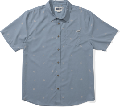 Micro Vibes S/S Tech Woven - Deep Sea