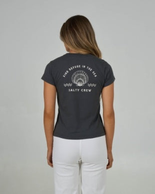 Sunrise Shell Modern Tee - Charcoal