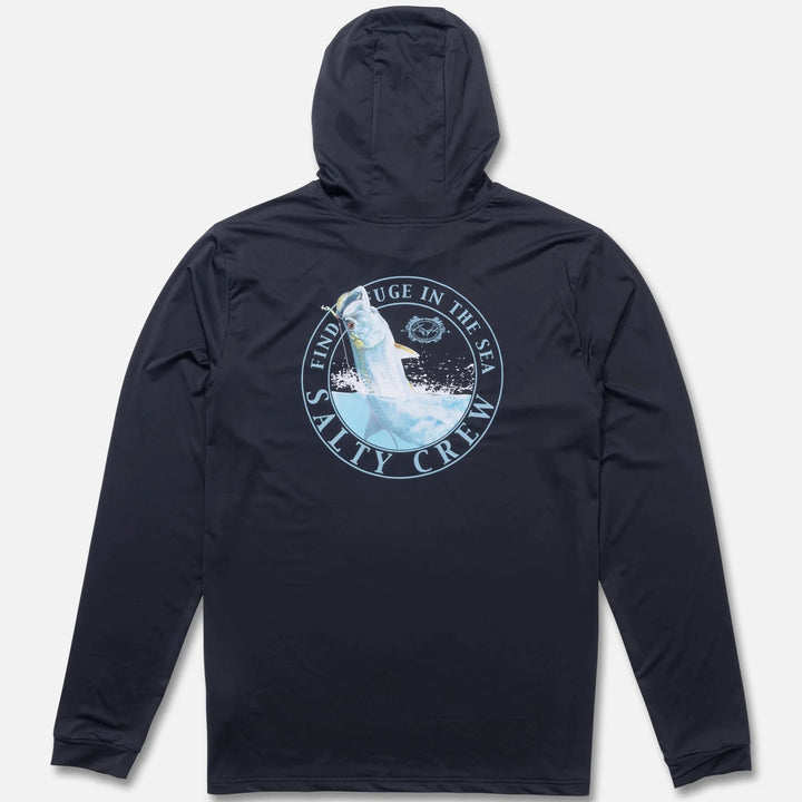 Tarpon Hooded Sunshirt - Charcoal