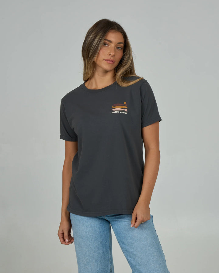 Small Bite Boyfriend Tee - Charcoal
