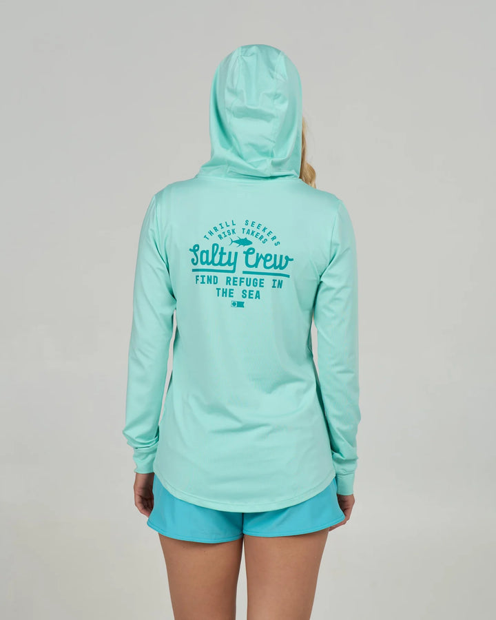 Scripted Hooded Sunshirt - Mint