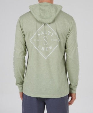 Tippet Pocket Hood Tech Tee - Dusty Sage