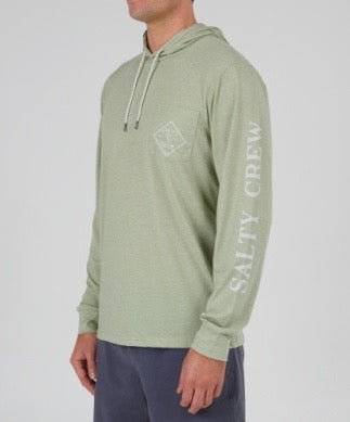 Tippet Pocket Hood Tech Tee - Dusty Sage