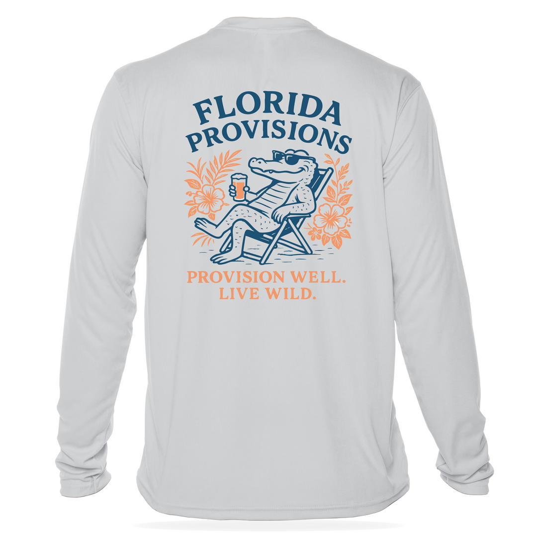 Beach Chair Gator L/S Performance - Silver