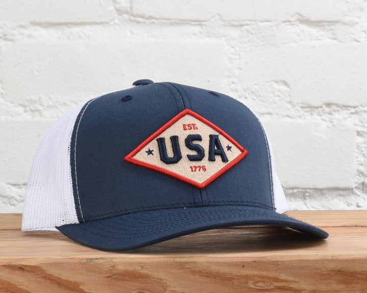 USA Gold Patriot Snapback Hat: Caramel- Yupoong 6606