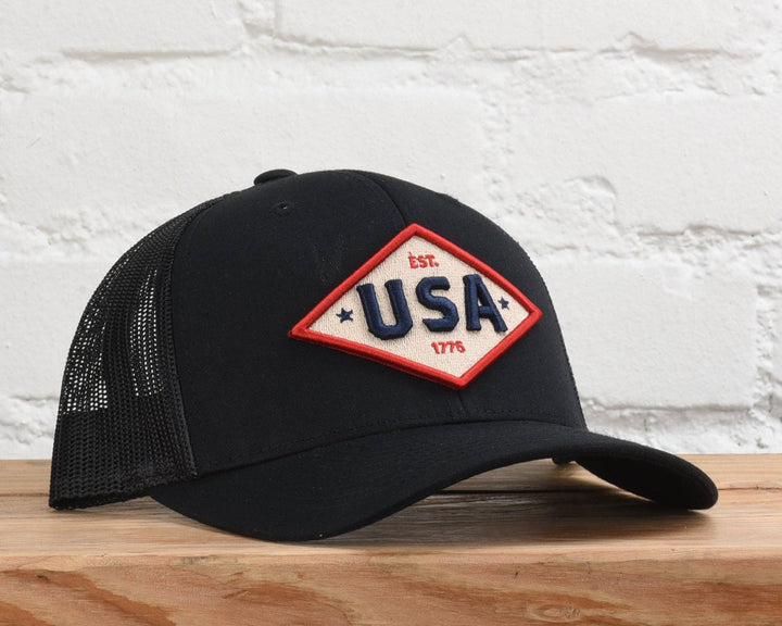 USA Gold Patriot Snapback Hat: Caramel- Yupoong 6606