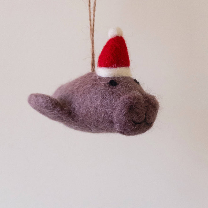 Manatee Felt Ornament