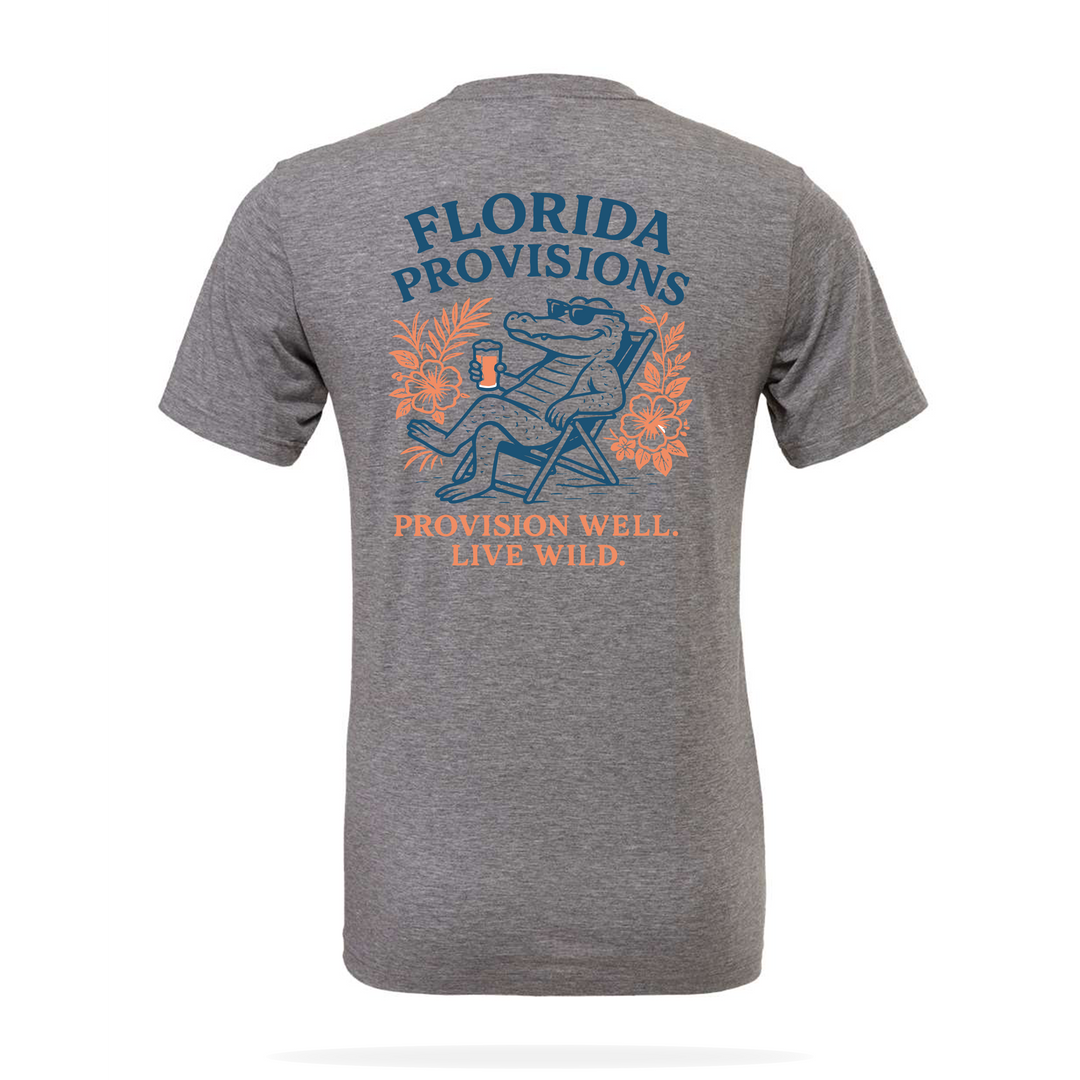 Beach Chair Gator S/S Tee - Grey