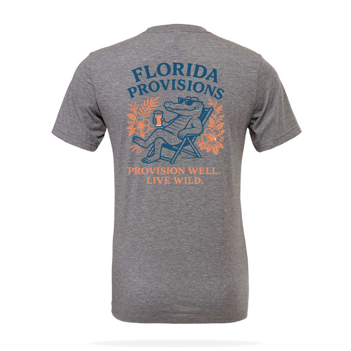 Beach Chair Gator S/S Tee - Grey