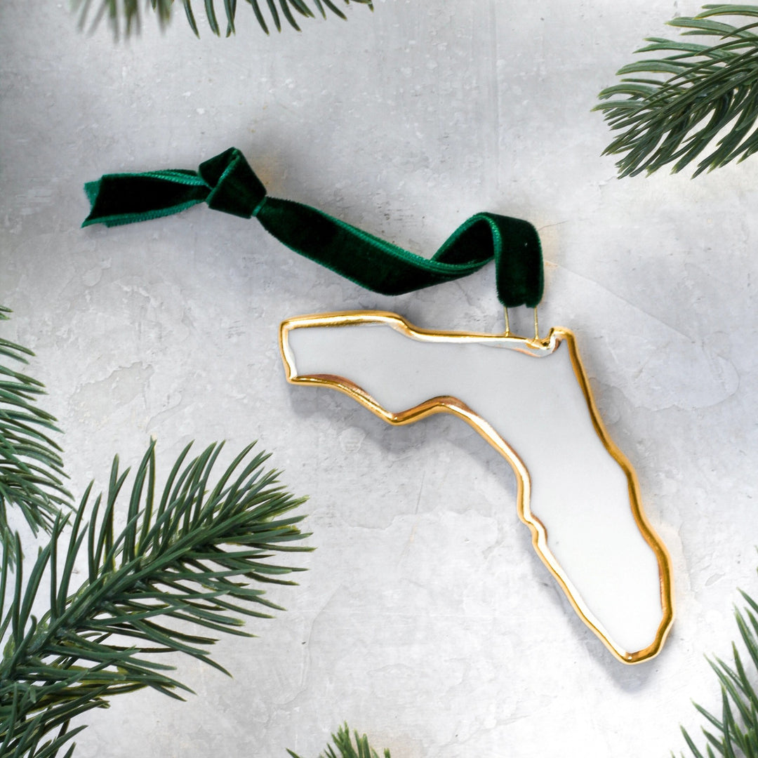 Florida Handmade Porcelain State Ornament